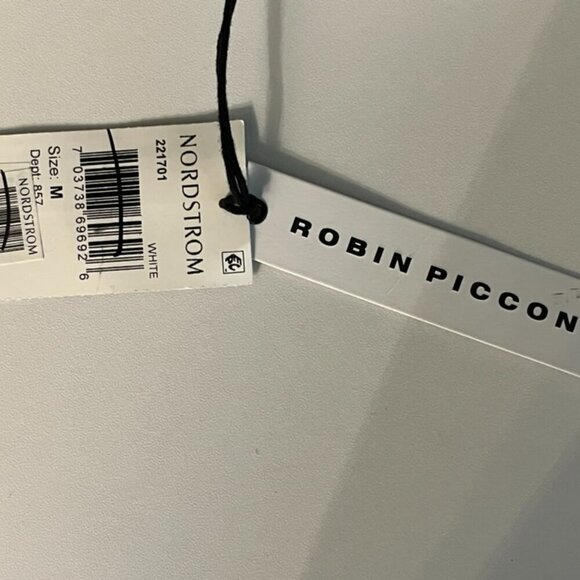 NWT Robin Piccone Women's Ava Knot Bikini Top in White Size Medium - Picture 6 of 6